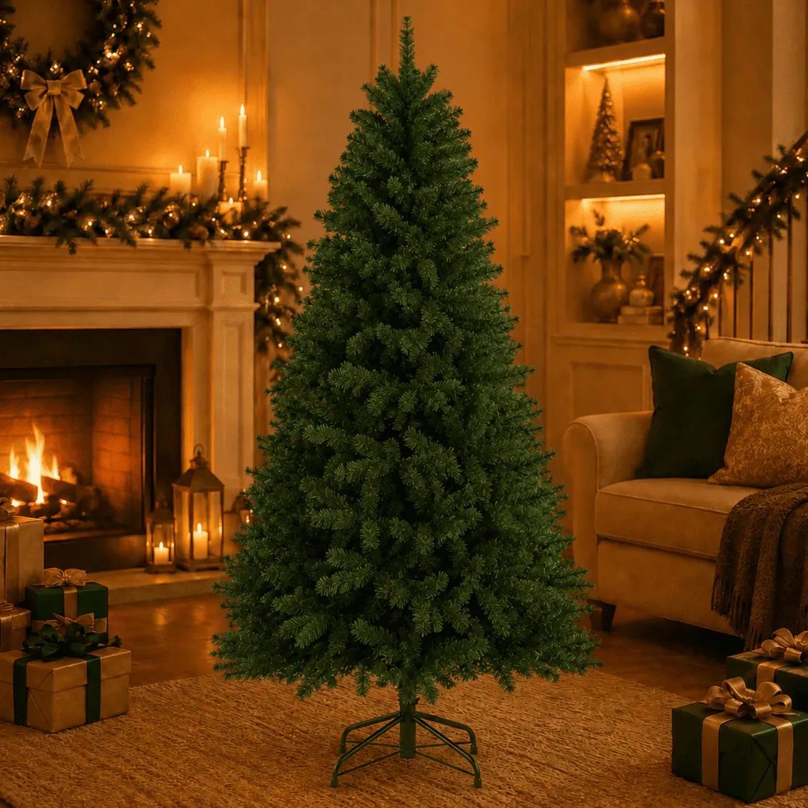Árvore De Natal Verde Luxo 150 500 Galho - Pé De Ferro DEKASA