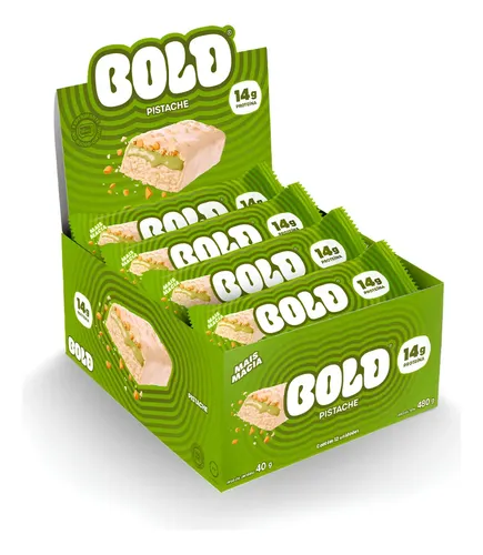 12 Barras de Proteína Bold Pistache 40g