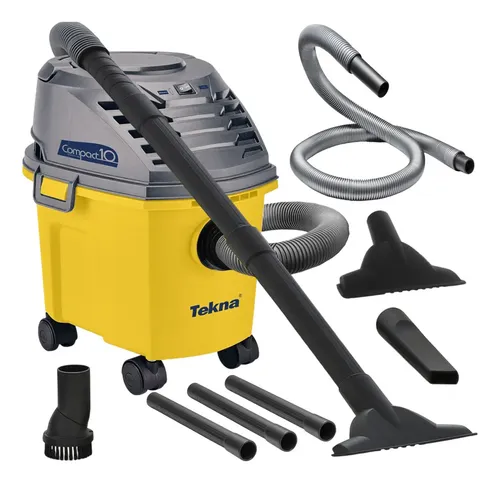 Aspirador Pó E Água Compacto Portatil 1000w Rodas 10l Tekna