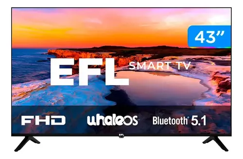 Smart TV 43" LED, Full HD, Ultrafina, Sem bordas - EFL 43SX800FD