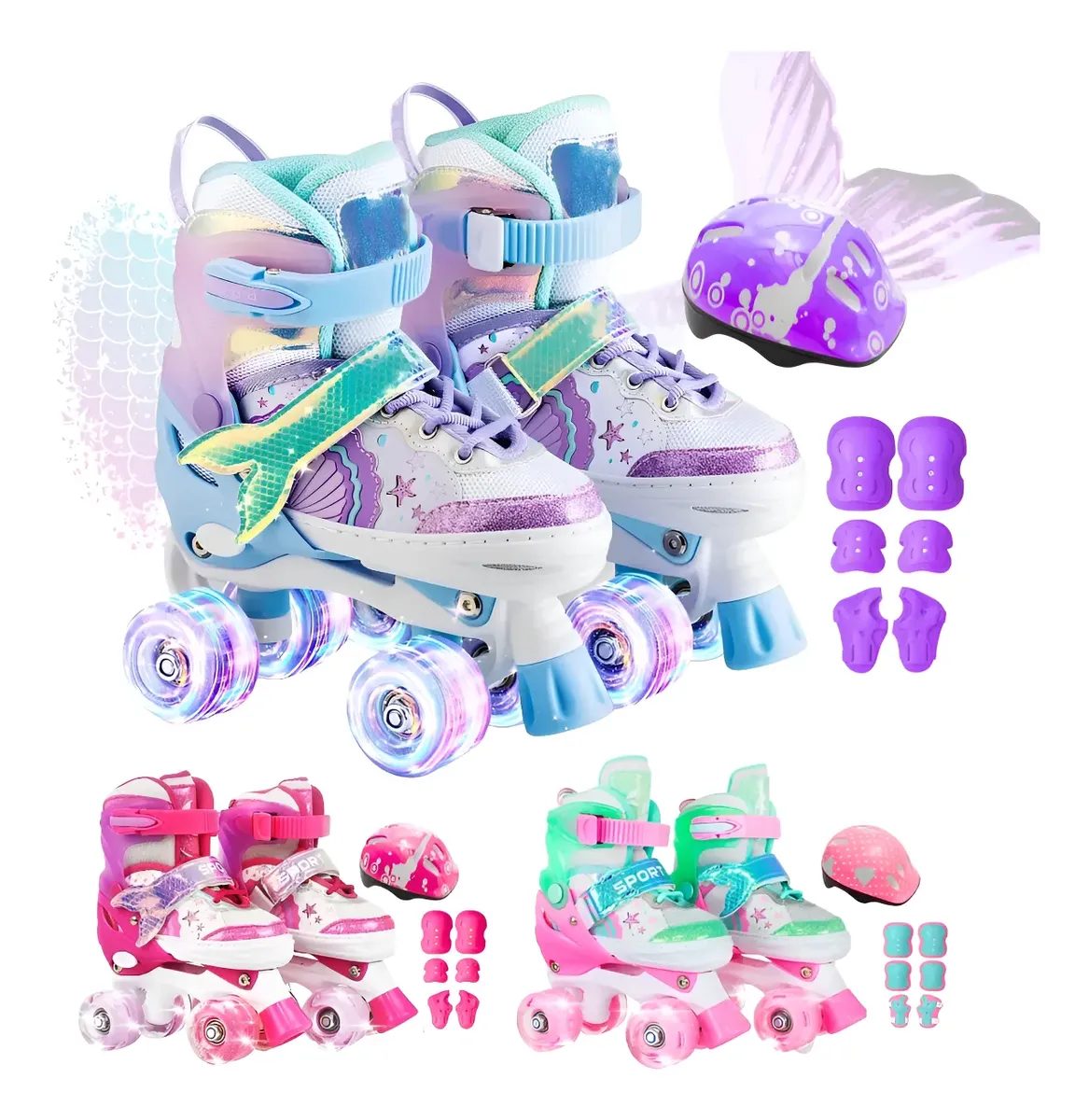 Patins Infantil Ajustável com Kit