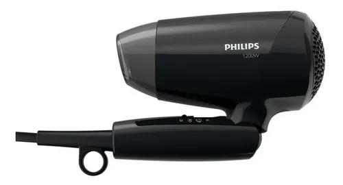 Secador Cabelo Pequeno Philips Viagem 3 Velocidades Bhc010 . Cor Preto
