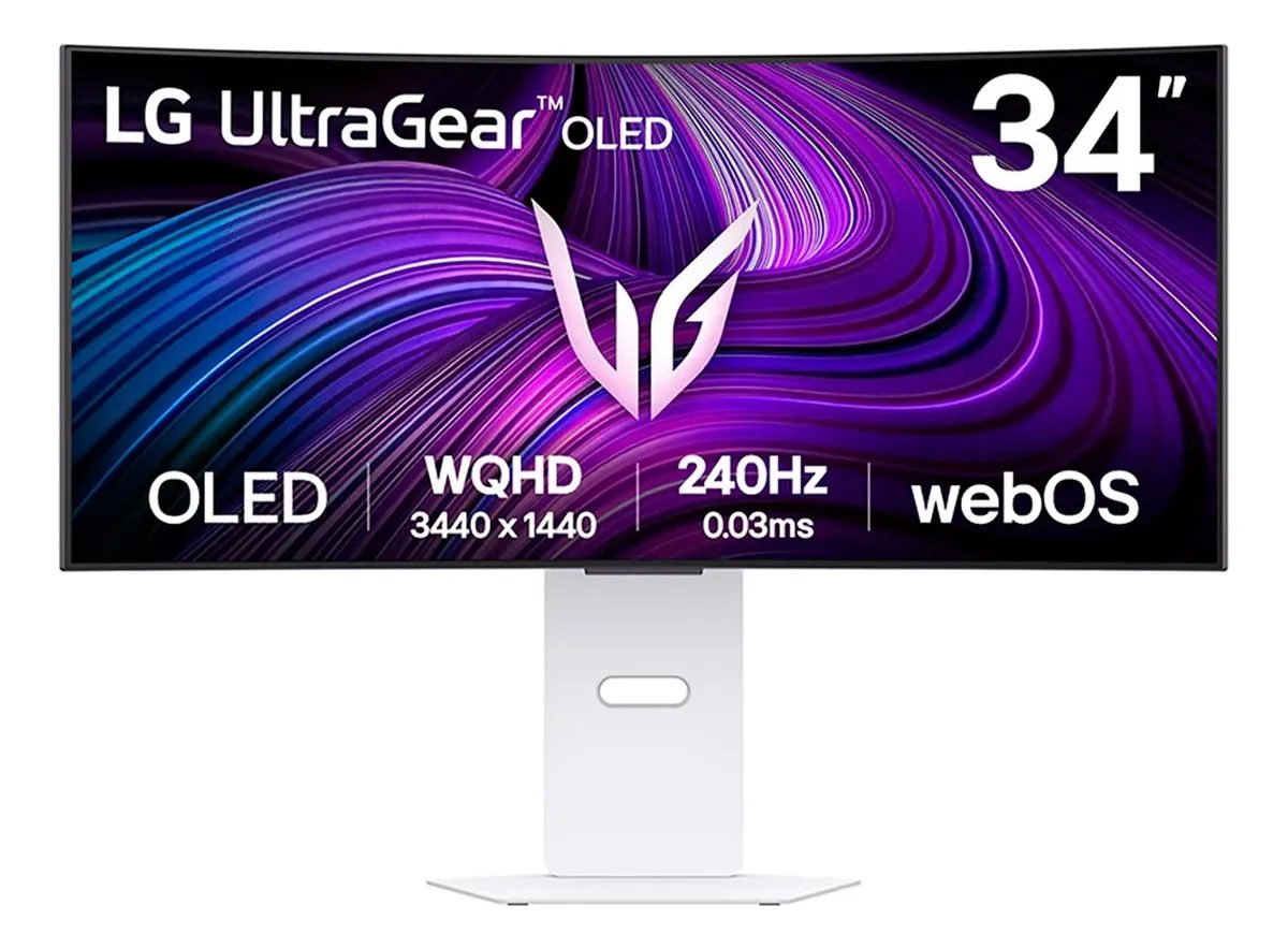 Monitor LG UltraGear Smart OLED Curvo 34”- QHD 2K, 240Hz, 0,03ms (GtG), WebOS, DCI-P3, HDR
