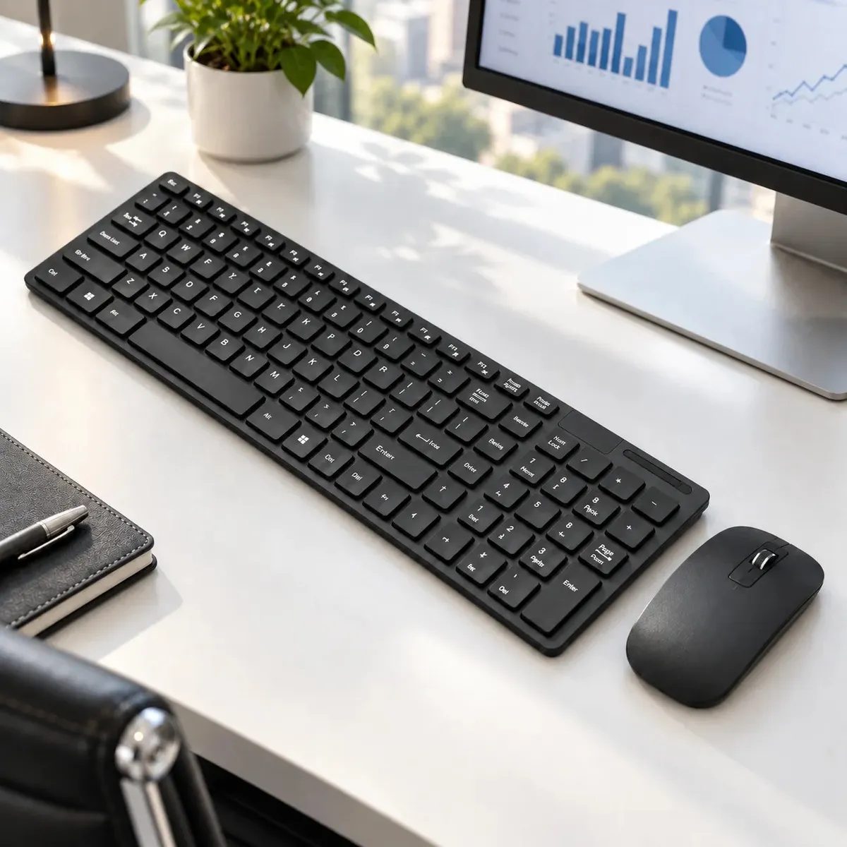 Kit Teclado e Mouse Sem Fio