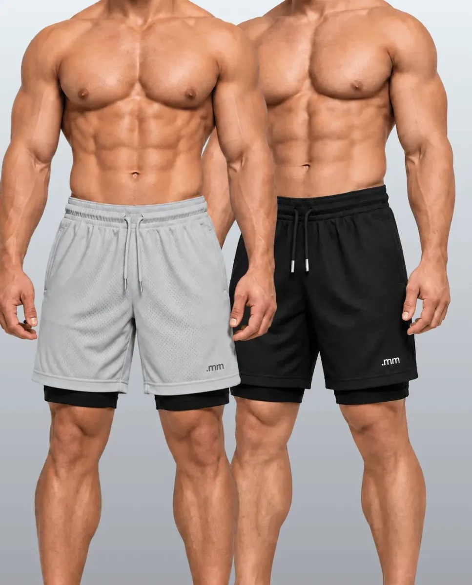 Kit 2 Bermudas Duplas de Treino