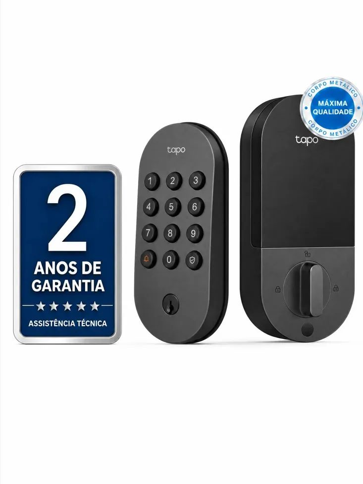 TP-Link Tapo DL100 Fechadura Digital Inteligente Wi-Fi com Até 200 Senhas, Acesso Remoto p