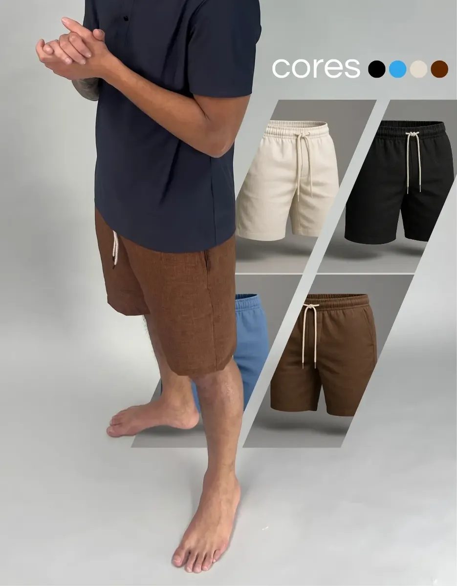 Short Linho Premium Mauricinho (7 cores)