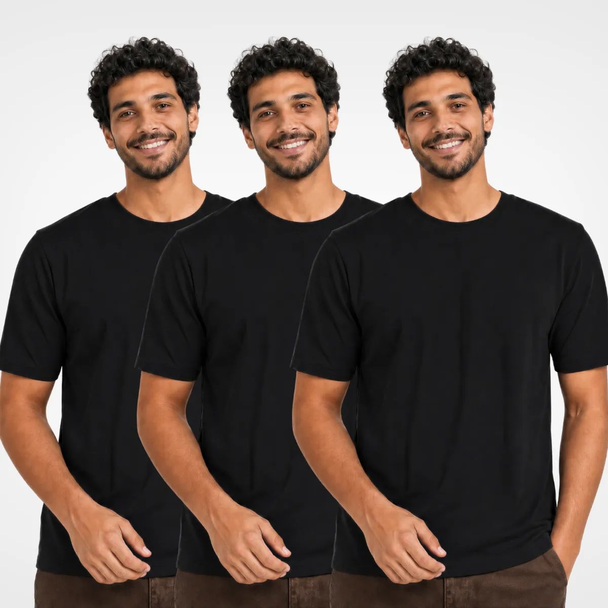 Kit 3 Camisetas Básicas Algodão