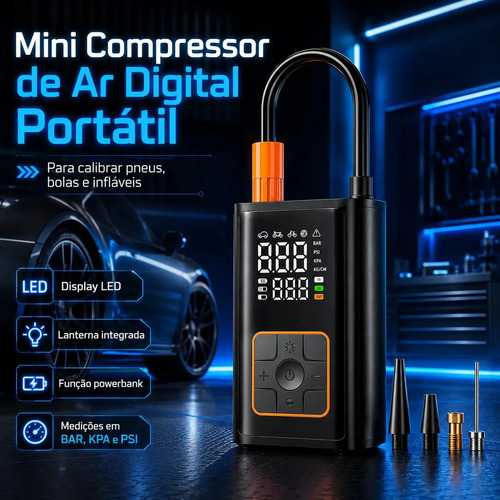 Mini Compressor Digital Portátil