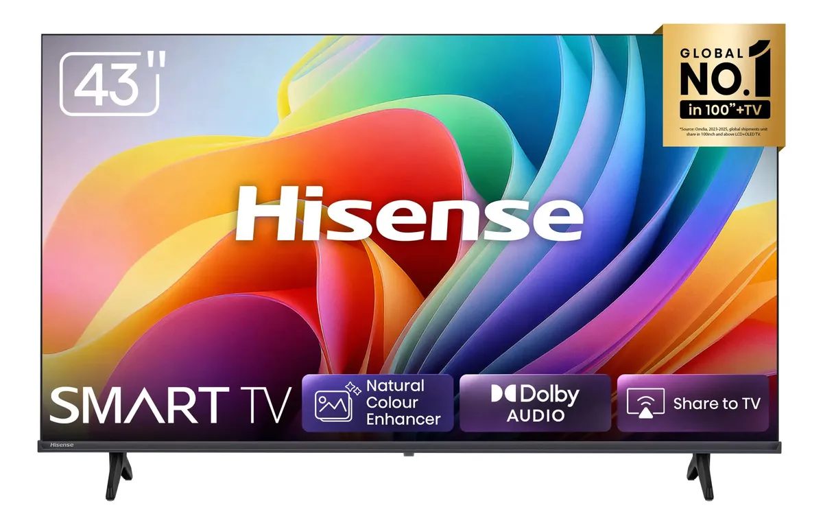 Smart TV Hisense FHD 43" Polegadas 43A4NV com HDR10, DTS Virtual X, Compatibilidade Alexa