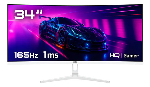 🔥Monitor Gamer 34 Curvo Branco 1ms 165hz Hq Hqw34c16 Branco