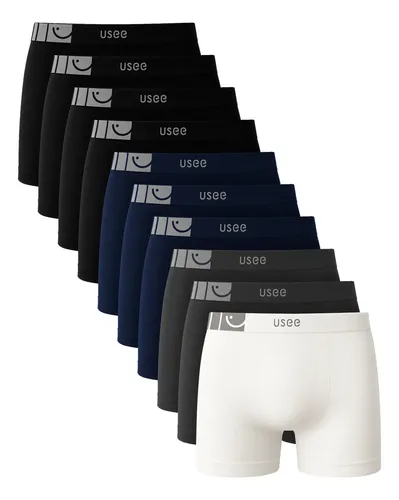 ✅ Kit 10 Cuecas Boxer Usee Brasil