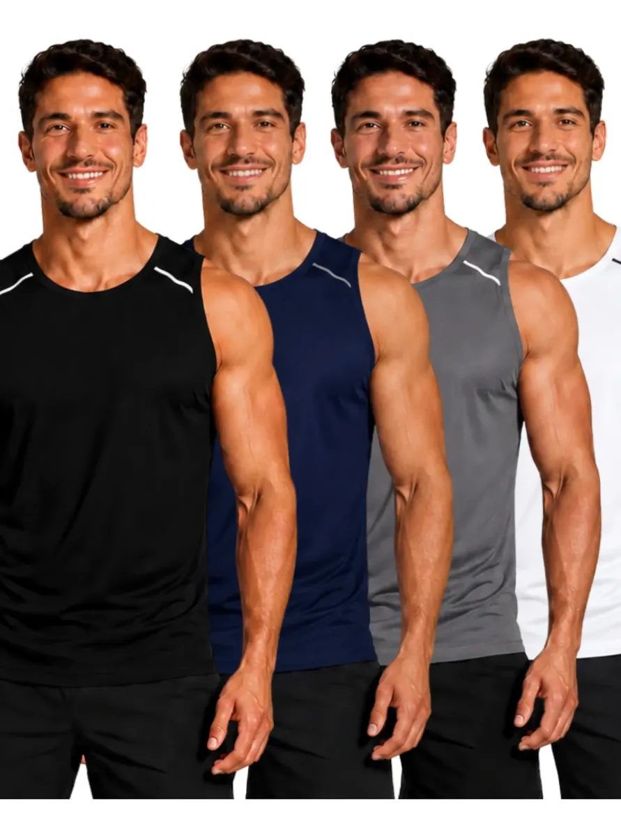 Kit 4 Regatas Dry Fit Treino