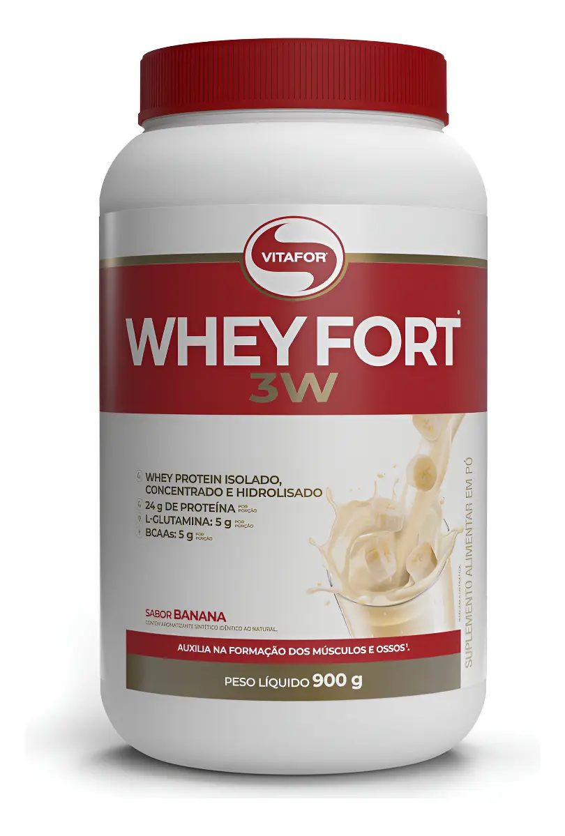 Whey Fort 3W Banana 900g Vitafor