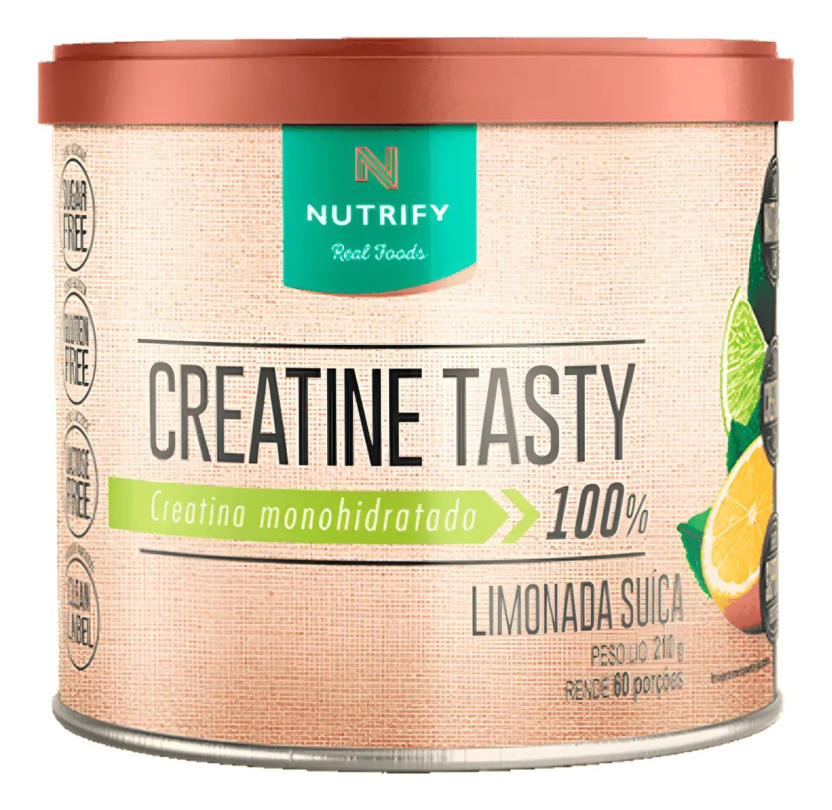 Creatine Tasty Lata 210g Nutrify Sabor Limonada Suíça