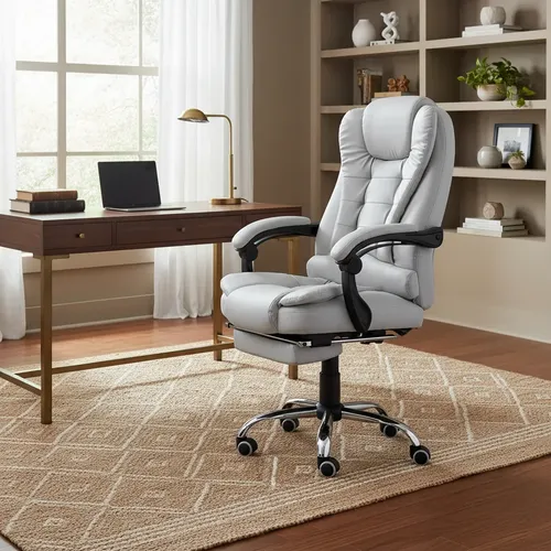 Cadeira De Escritório Presidente Ergonômica Python Fly Couro Sintético Encosto Ajustável C