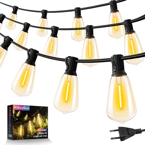 Higoogoo St38 55 Lampadas Led Inquebrável Varal Luz De Corda