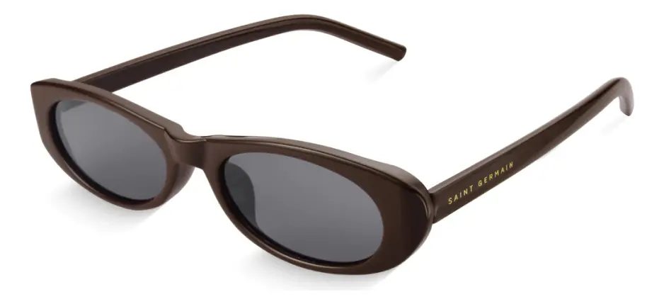 Óculos de Sol Saint Germain Feminino Amalfi Oval Marrom UV400