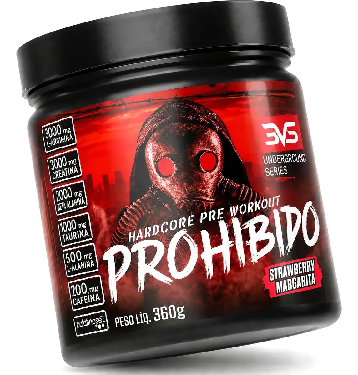 Pré Treino Prohibido 360g Morango