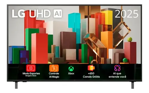 Smart TV Profissional 4K 43" LG UHD 43AU801 Processador α7 AI Ger8 Super Upscaling Google