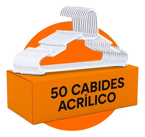 ✅ Libery Casa Kit 50 Cabides Acrílico