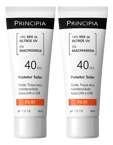 Principia Kit C/ 2 Protetor Solar Facial Ps-01 Fps 40