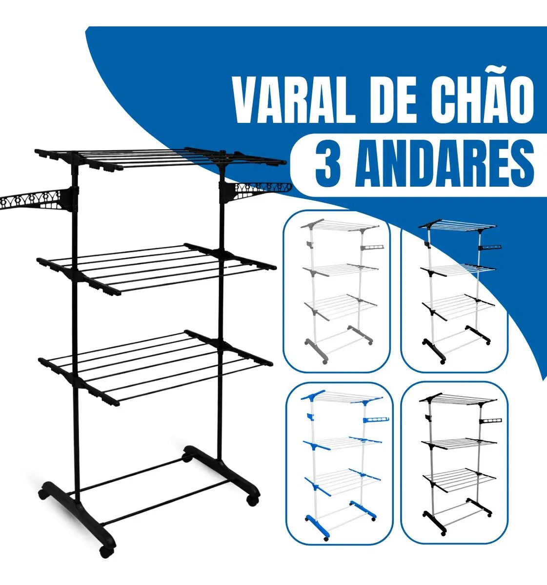 Varal de Chão Dobrável Epsilon