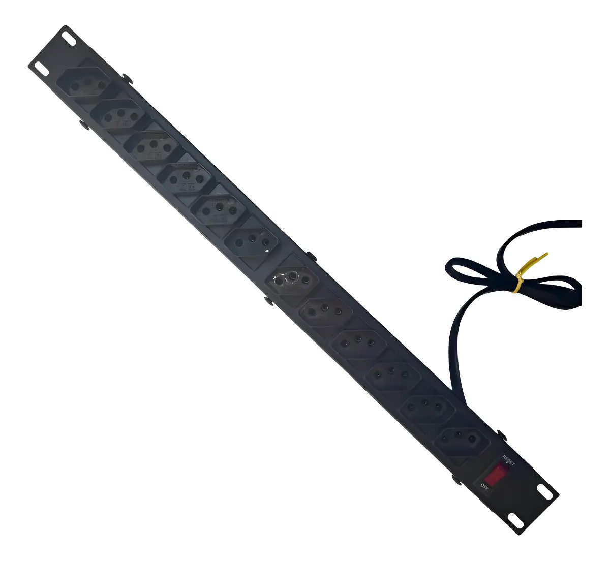 Regua Rack 19 Filtro Linha 10a 12 Tomadas Extensão Elétrica