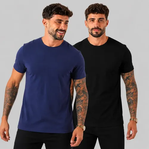 ✅ Kit 2 Camisetas Malha Peruana