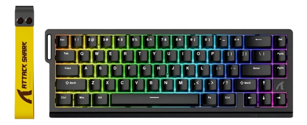 Teclado Magnético Attack Shark X68 He 8000hz Rapid Trigger Cor De Teclado Preto