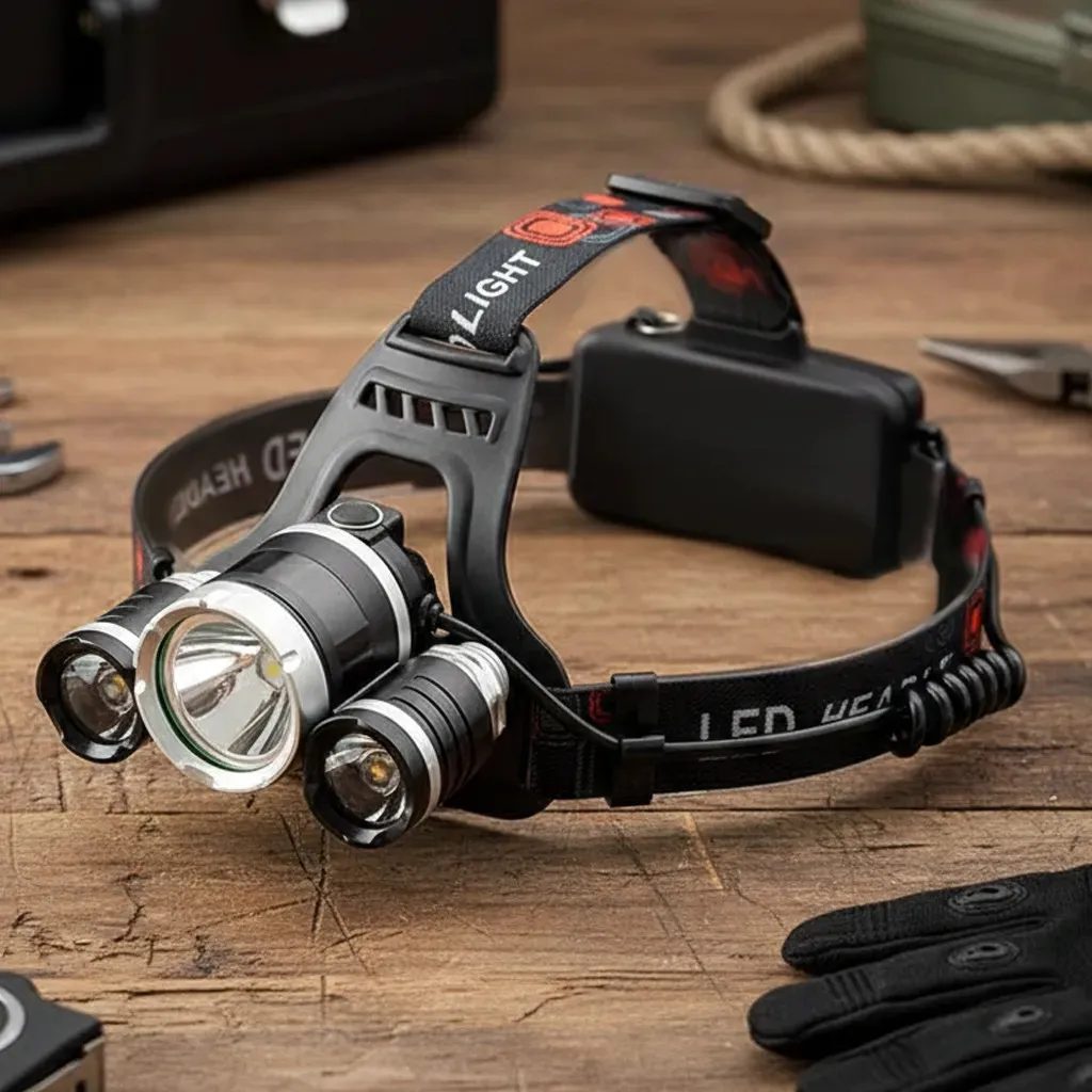 Lanterna Cabeça 3 LED Luz