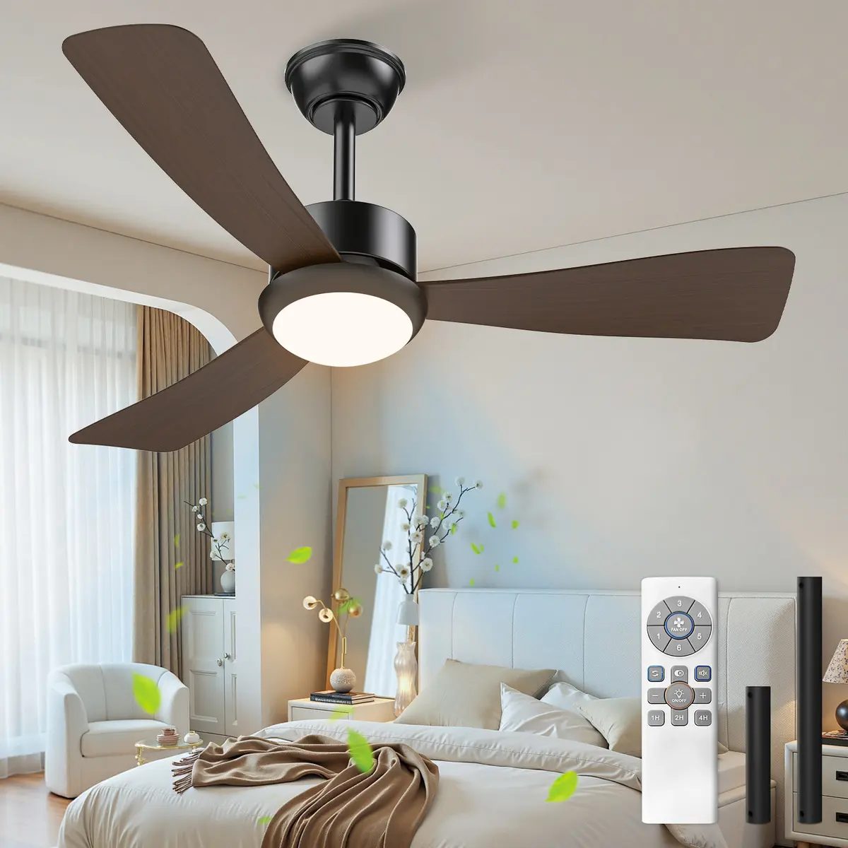 Ventilador de Teto Qfun com Controle