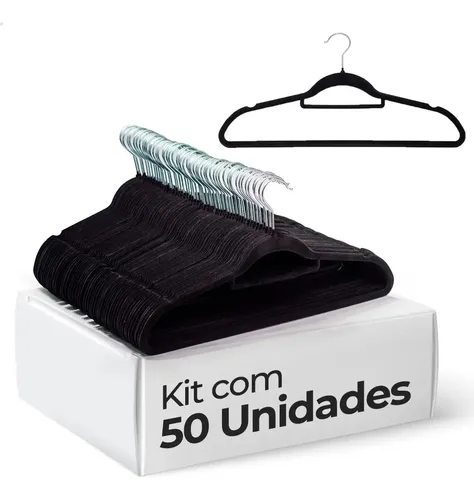 ✅ Vittak Kit 50 Cabides Veludo