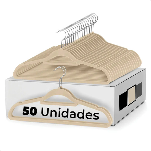 ✅ Kit 50 Cabides Veludo Vittak