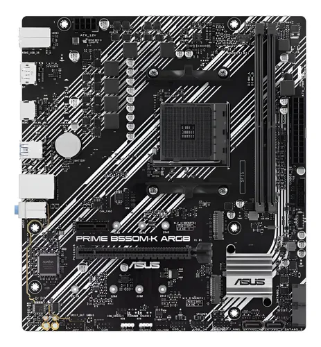 🔥 Placa-mãe Gamer Asus Prime B550m Argb Am4 Ddr4 Pcie 4.0 Preto