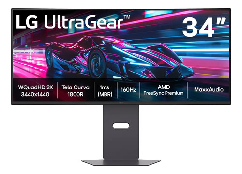 🔥Monitor Gamer LG UltraGear Curvo 34G600A-B 34" QuadHD 2K, UltraWide 1800R, 160Hz, 1ms (M