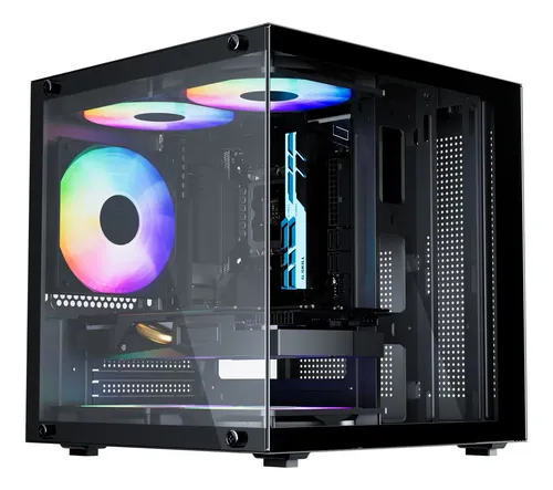 🔥 Gabinete Gamer Preto Bluecase com 5 Fans Bg-066 Life Pro