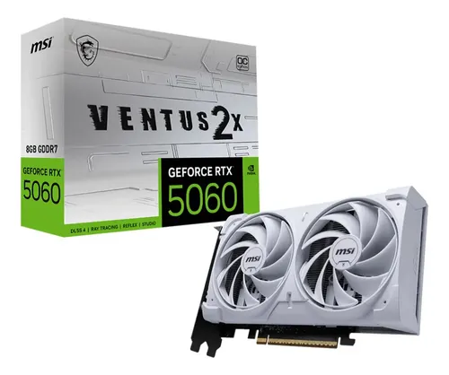 🔥 Placa De Video Msi Geforce Rtx 5060 Ventus Oc White 2x 8GB