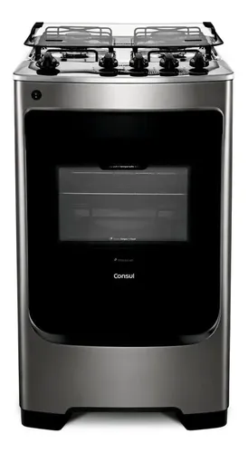 Fogão Consul Cf04nar 4 Bocas Acendimento Aut Inox