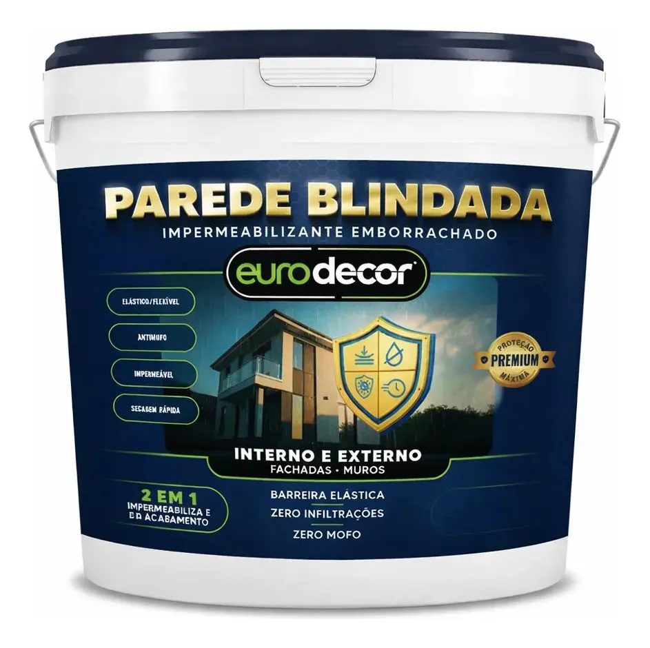 Tinta Antimofo Emborrachada 3.6kg Parede Blindada Eurodecor