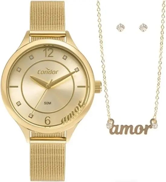 Relógio De Pulso Condor Dourado Feminino