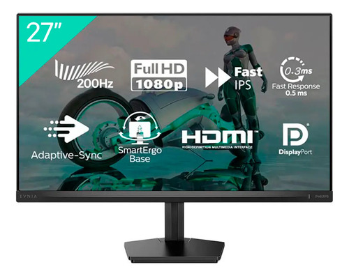 🔥 Monitor Gamer Philips Evnia 27'' 200hz 0,3ms Ips Full Hd Preto