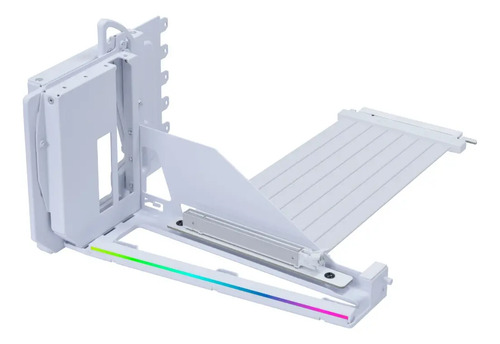 Suporte Vertical Lian Li V4 Branco para Placa de Vídeo e Placa Mãe ATX, ARGB, incluindo ca