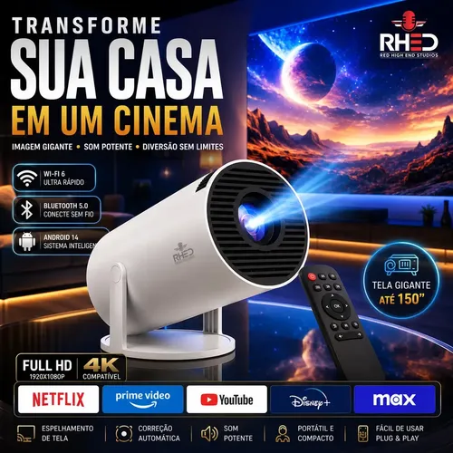 ✅ Mini Projetor Smart Portátil Android