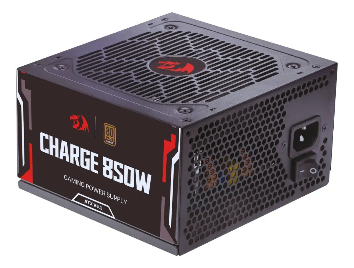 Fonte Gamer Redragon Charge 850w 80p Bronze Pci5.1 Atx 3.1 Preto