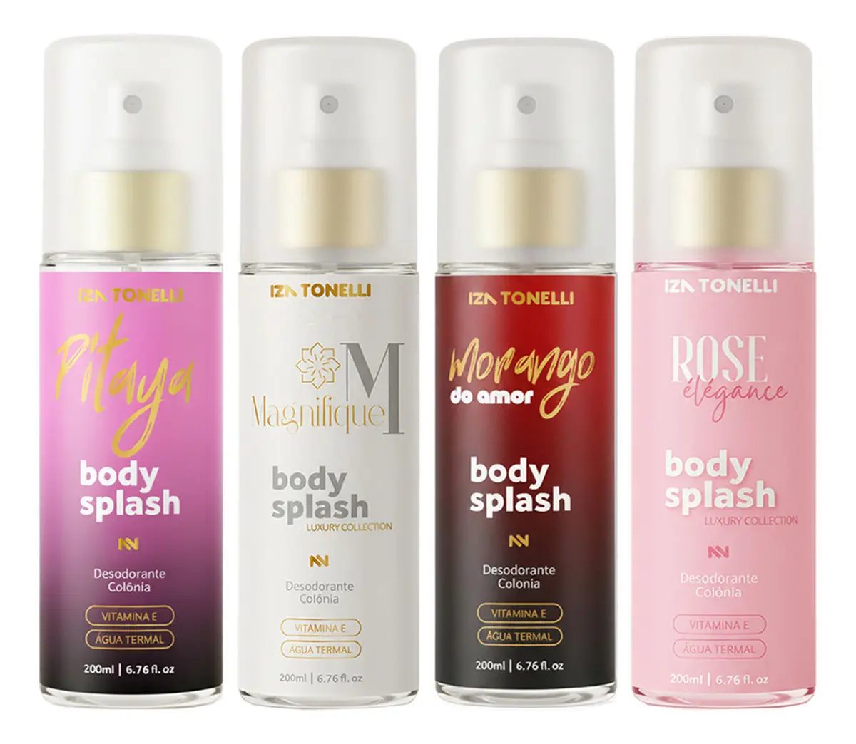Kit 4 Body Splash Feminino Perfume 200ml