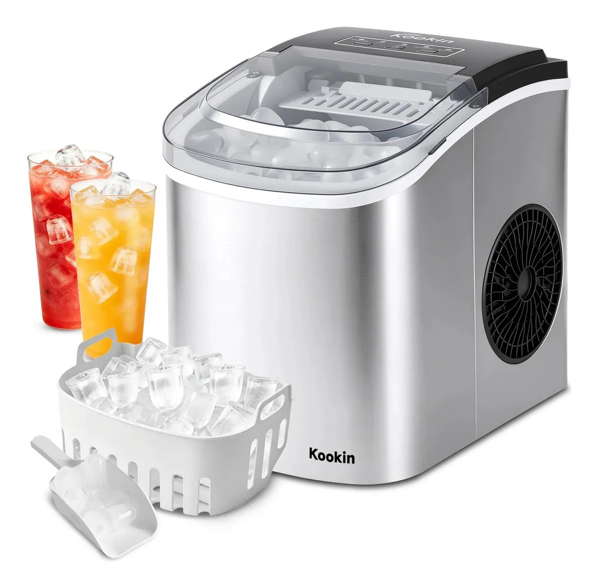 Máquina de Gelo Kookin KNMG-12 para 12kg por Dia de Aço Inoxidável