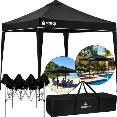 Tenda Gazebo Articulada Marqs Home 3x3m Preta Com Proteção UV e Impermeável