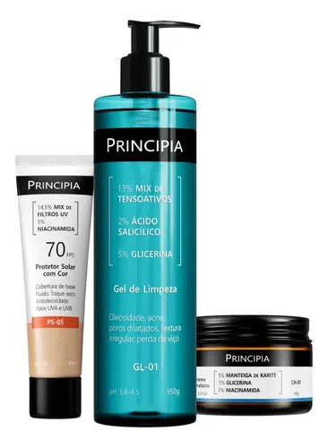Principia Kit Protetor Cor 1.0 + Limpeza + Hidrata