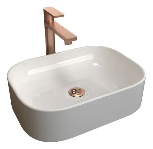 Cuba P/ Banheiro Lavabo Rectangular De Apoio Sobrepor